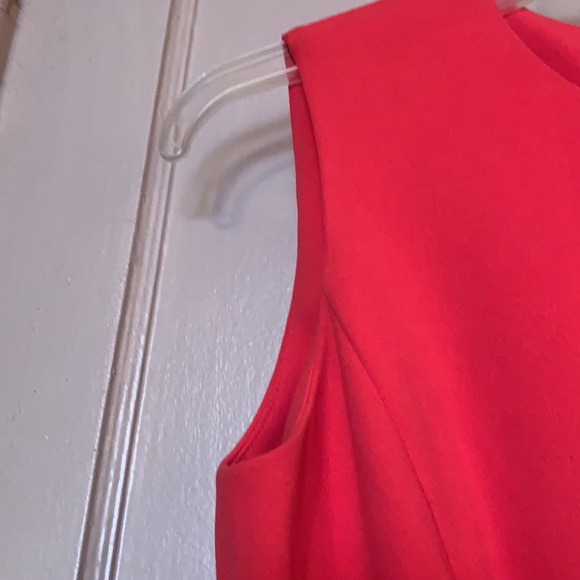 NEW CALVIN KLEIN SZ 6 DRESS FIT & FLARE COCKTAIL CORAL PEACH GOLDEN SEQUIN - Picture 9 of 16